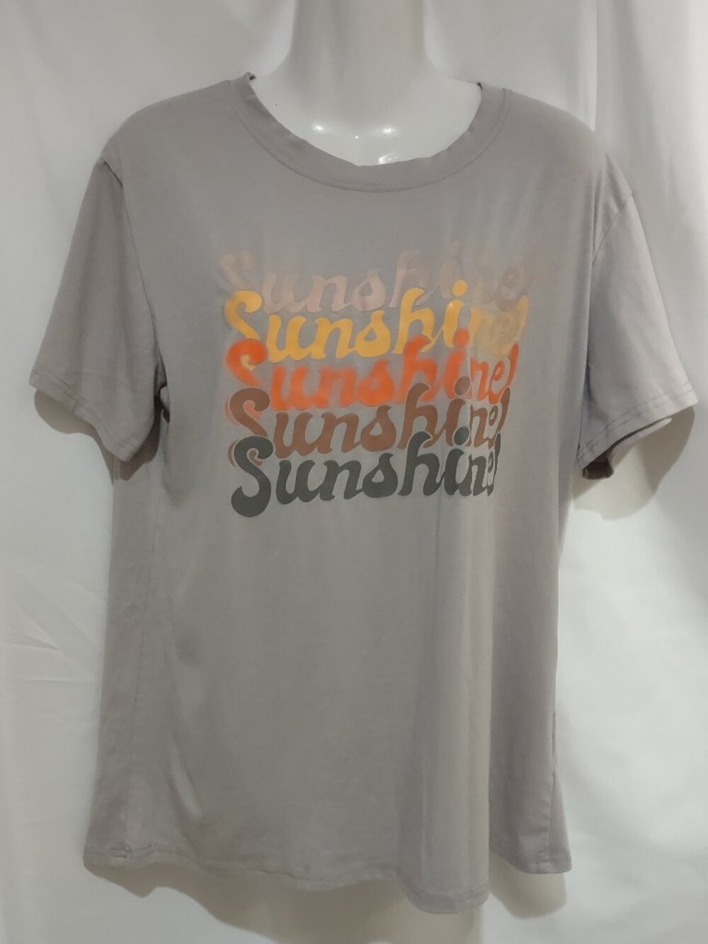 Light Grey Short Sleeve Shirt w/ Sunshine Print